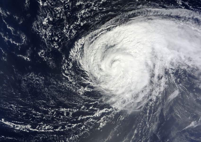 Satellite image of Hurricane Nadine