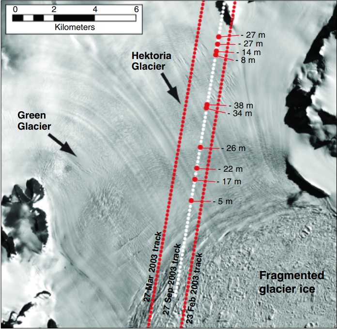 fragmented glacier ice