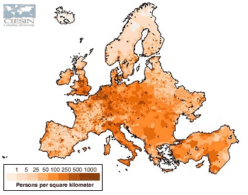Europe population density