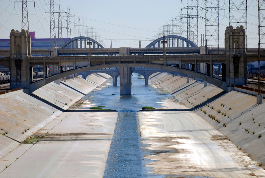 Photograph of the Los Angeles River in the dry season