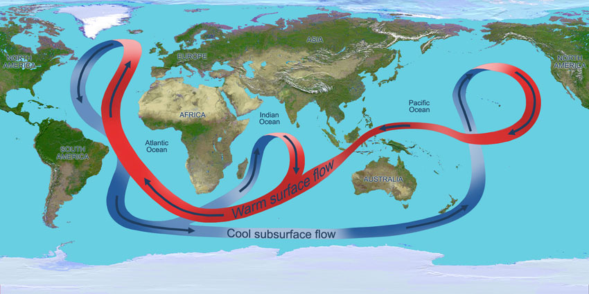 Data image showing ocean circulation