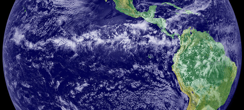 Satellite mosaic showing the tropical rainband