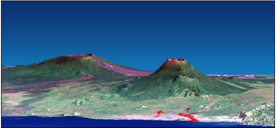 Landsat elevation model