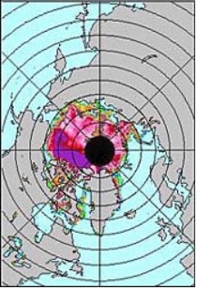 North Pole false color