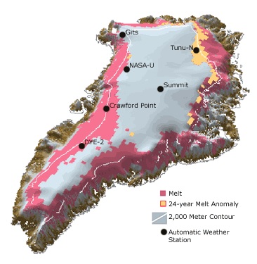 Greenland 2002 ice melt