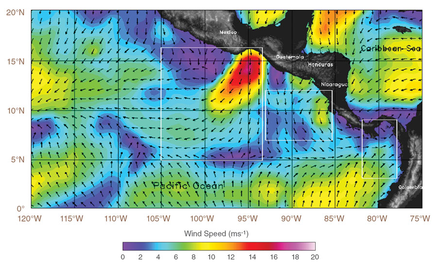 Mexico Surface Wind on Saturday 04 Nov at 12pm CST