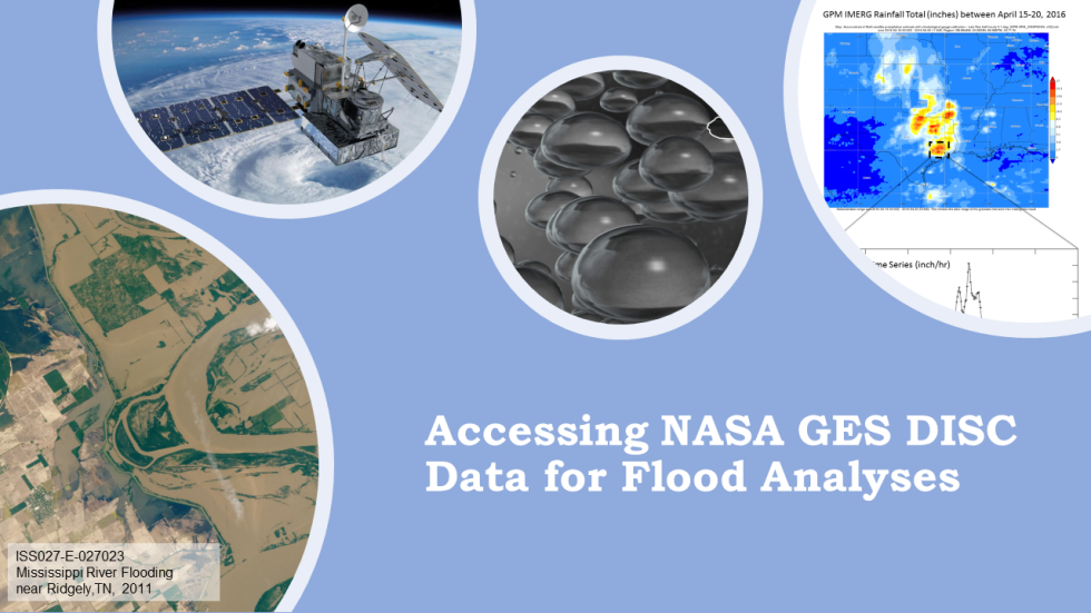 NASA GES DISC webinar for flood analyses banner image