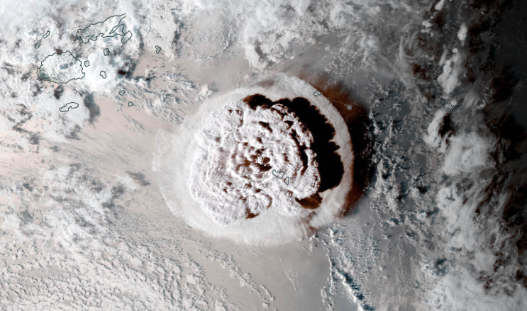 Worldview animation of Hunga Tonga-Hunga Ha’apai volcano. Hunga Tonga-Hunga Ha’apai volcano true color ABI image.