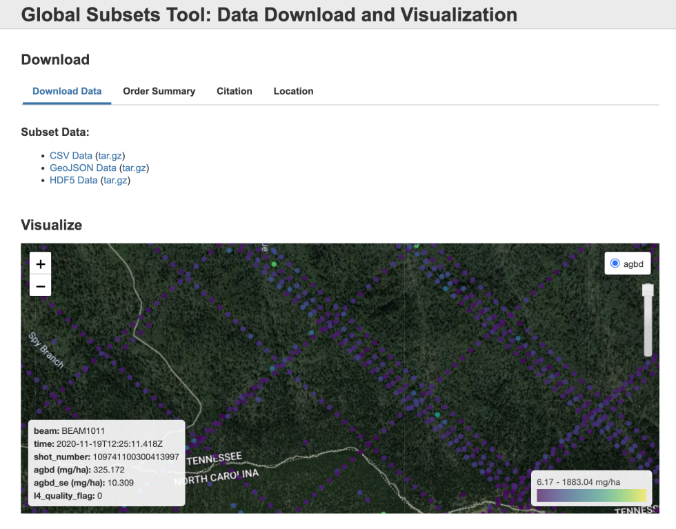 screenshot with text on top and image at bottom; image is green with lavender dots indicating sensing points; image key is in lower left corner