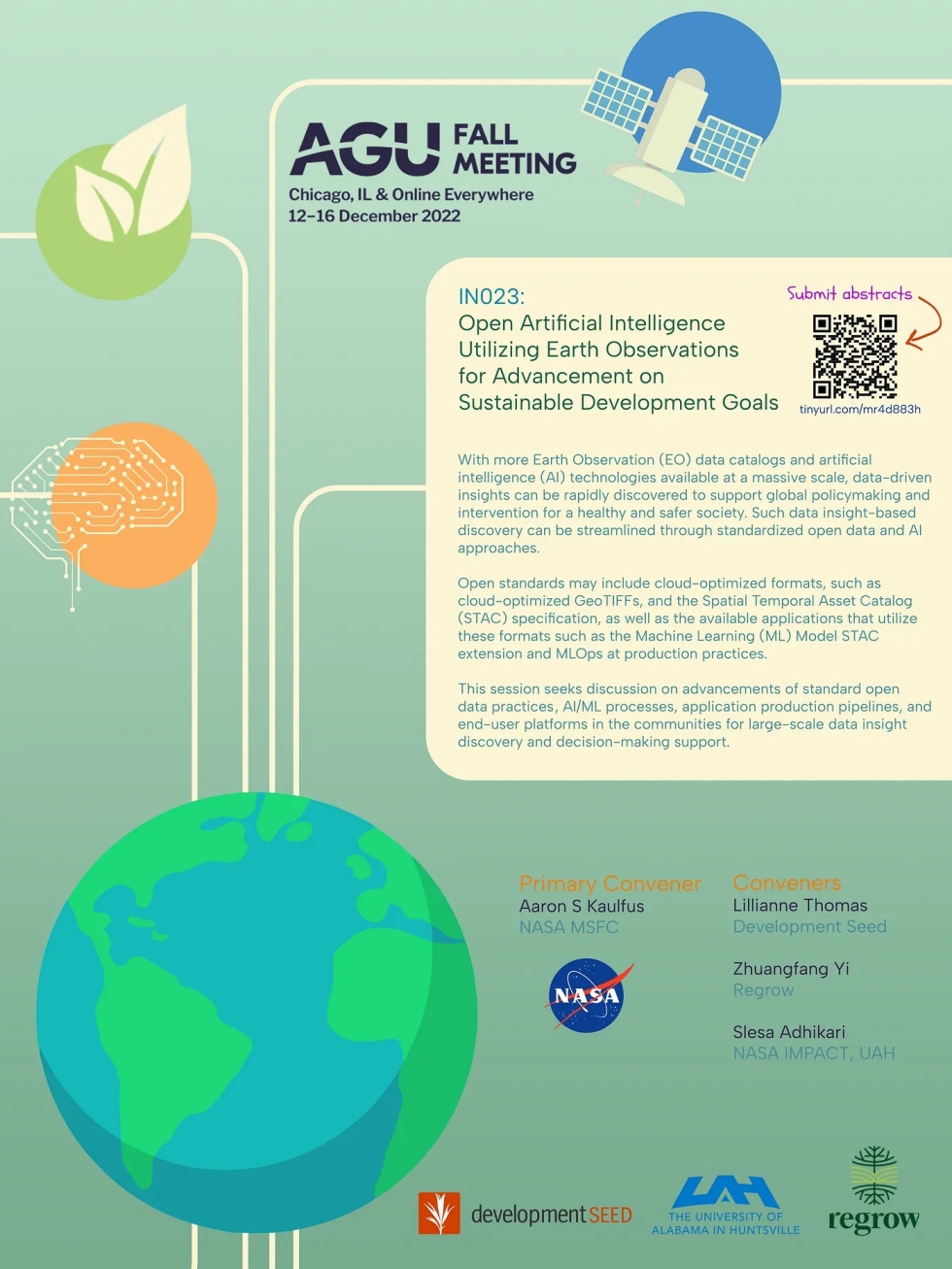 Poster for IN023 — Open Artificial Intelligence Utilizing Earth Observations for Advancement on Sustainable Development Goals