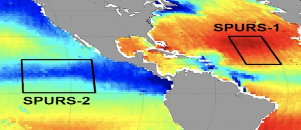 Locations of the Salinity Processes in the Upper Ocean Regional Study (SPURS) field-based campaigns.
