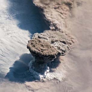 Photograph of the Raikoke Volcano