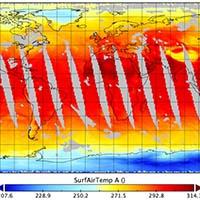 Graphic of surface temperature