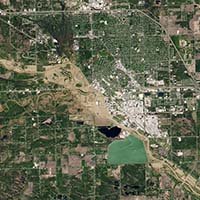 Satellite image of flooding