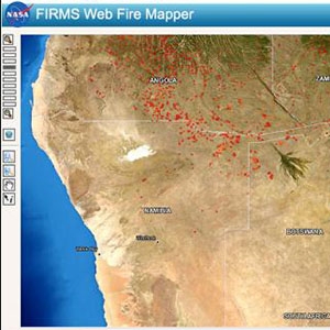 FIRMS Web Fire Mapper screenshot