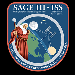 Logo for the SAGE III instrument on the ISS