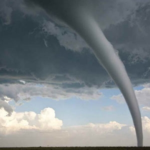 This stovepipe tornado formed on May 31, 2010, near the border between Colorado and Oklahoma. 