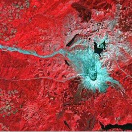 ASTER acquired this image of Mount St. Helens on August 8, 2000. 
