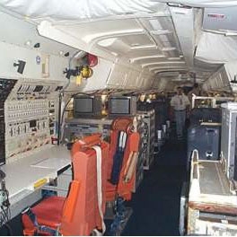This image shows the inside of the NASA DC-8 aircraft. (Image courtesy of CAMEX-4).