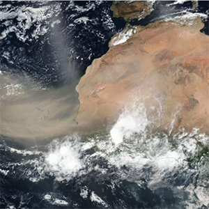 Image of dust in the African Sahara