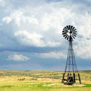 Windmills scattered across the Great Plains mark where people have brought groundwater to the surface.