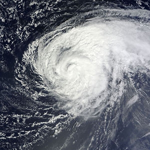 The NASA Terra satellite captured this true-color image of Hurricane Nadine in the Atlantic Ocean on September 16, 2012.