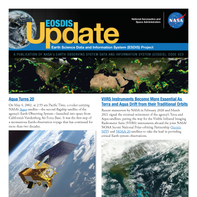 EOSDIS Update quarterly newsletter cover