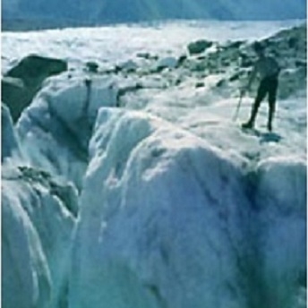 The image above shows a glacier