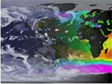 The image above shows ocean images translating to a model