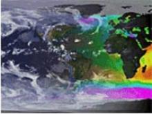 The image above shows ocean images translating to a model