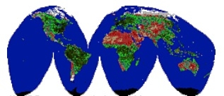 The image above shows AVHRR vegetation index for May 11-20, 1998