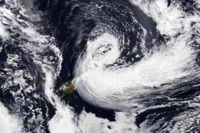 Tropical Cyclone Gabrielle over New Zealand on 14 February 2023 from the VIIRS instrument aboard the NOAA-20 satellite