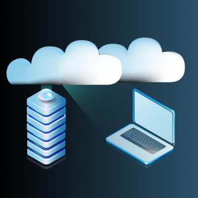 This LAADS DAAC webinar banner image represents cloud computing.