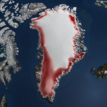 The image above shows the Greenland Ice Sheet 