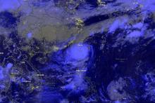 Typhoon Koinu over southern Taiwan on 4 October 2023 from the VIIRS instrument aboard the joint NASA/NOAA Suomi NPP satellite