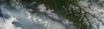 Fires continue in British Columbia, Canada - feature grid