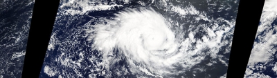 Cyclone Cebile over the Indian Ocean - feature grid