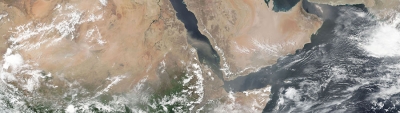 Dust Storm over the Red Sea - feature grid