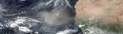 Dust off the coast of West Africa - feature grid