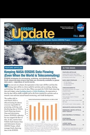 EOSDIS Quarterly Update- Fall 2020 Newsletter Feature Image