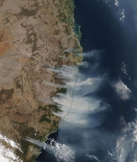Smoke from Fires in New South Wales, Australia - feature grid