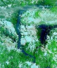 Flooding along the Brahmaputra River, Bangladesh on 25 July 2020 (VIIRS/NOAA-20) - Feature Grid