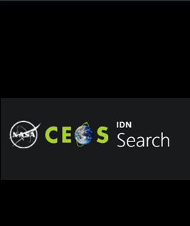 Black bar with NASA log on left, word "CEOS" in middle, and "IDN Search" on right.