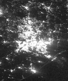 Power outages in Houston, Texas on 16 January 2021 (Suomi NPP/VIIRS) - Feature Grid