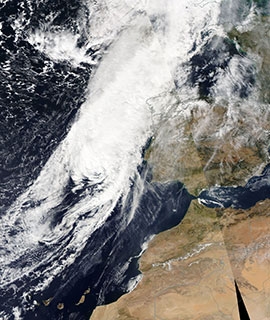 Hurricane Leslie Approaches Portugal - feature grid