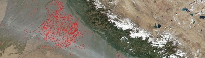 Fires in northwest India - feature page