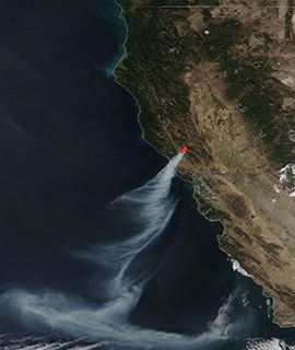 Kincade Fire, California - feature grid