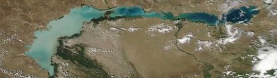  Lake Balkhash, Kazakhstan - feature grid