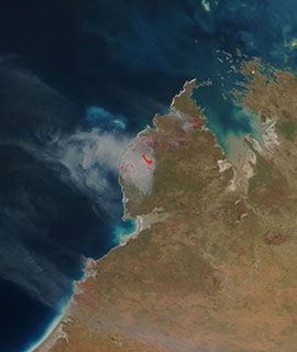 Fires and smoke in Western Australia - feature grid
