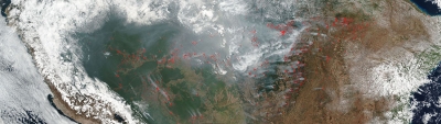 Fires and smoke in Brazil - feature grid